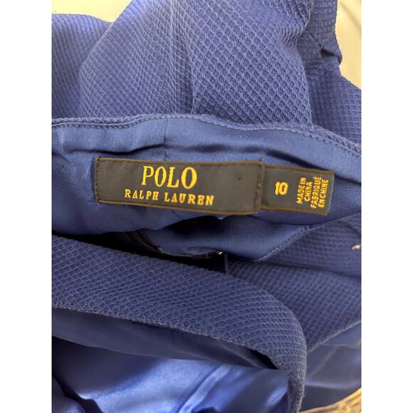 Polo Ralph Lauren Cobalt Blue Fit Flare Sleeveless Dress Size 10 - Picture 8 of 8